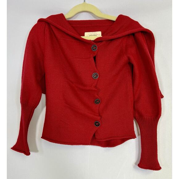 Persnickety Girls Red Cardigan And Brown Wool Blend Pants USA Made Size 4 - Picture 2 of 16